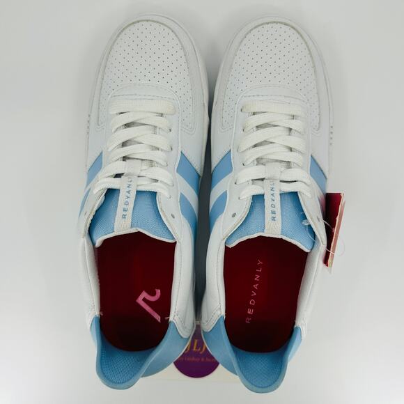 Redvanly Men's Contender Spikeless Waterproof Golf Shoes White/Sky Blue Size 9.5 - Picture 9 of 12